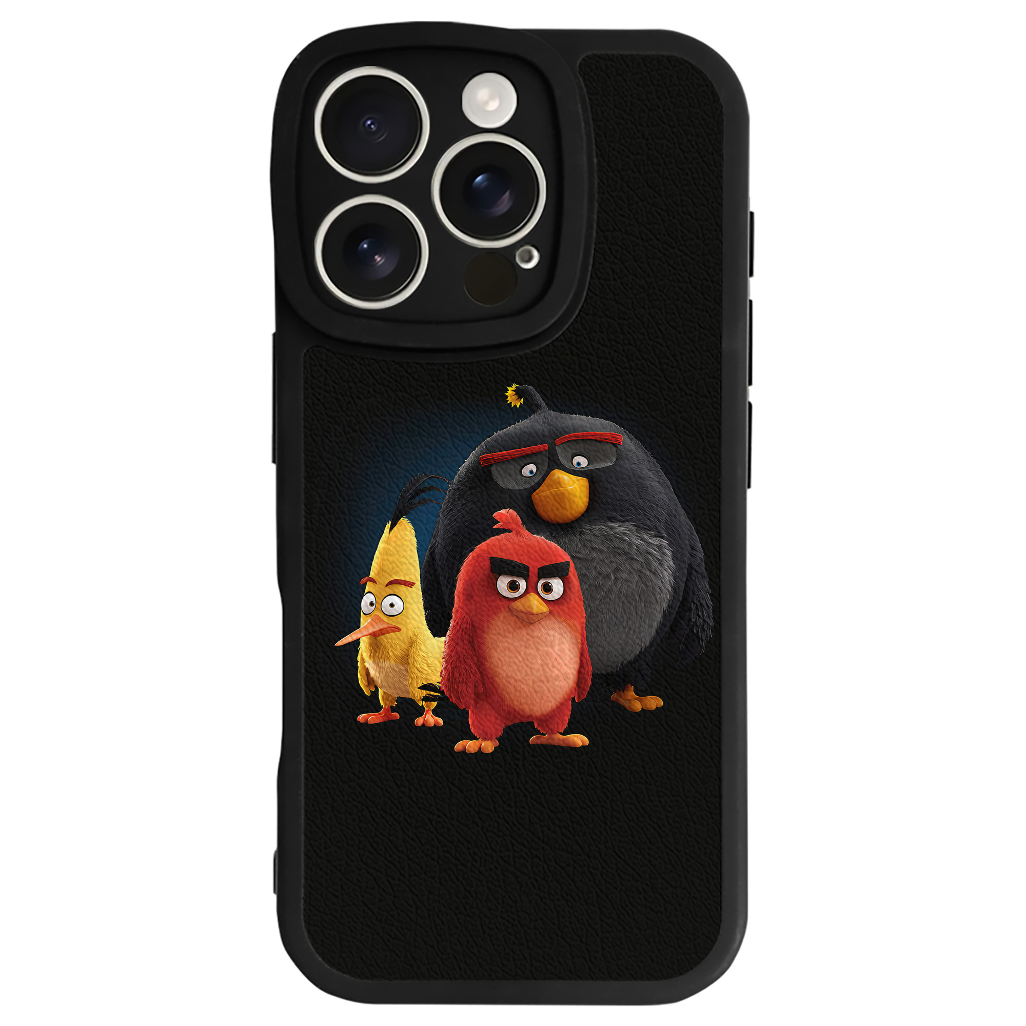 （画像用） Angry Birds アングリーバード 【iPhone 16シリーズ対応】シリコンスマホケース（レザー調） 材質：シリコン